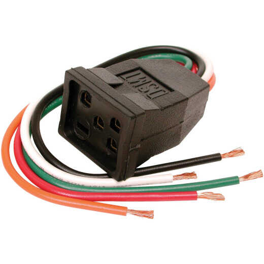 Dial 115V & 230V/15A Pigtail Motor Receptacle for 1 or 2-Speed Motors up to 1 HP